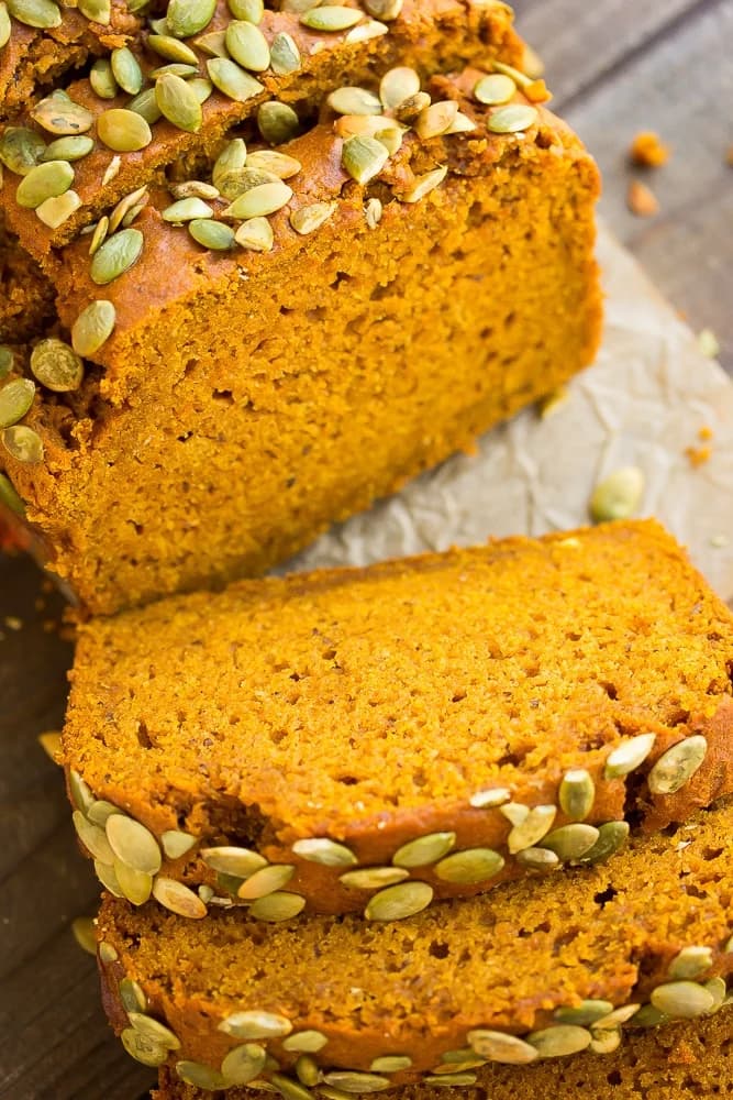 Vegan Pumpkin Bread with Pepitas and Warm Spices