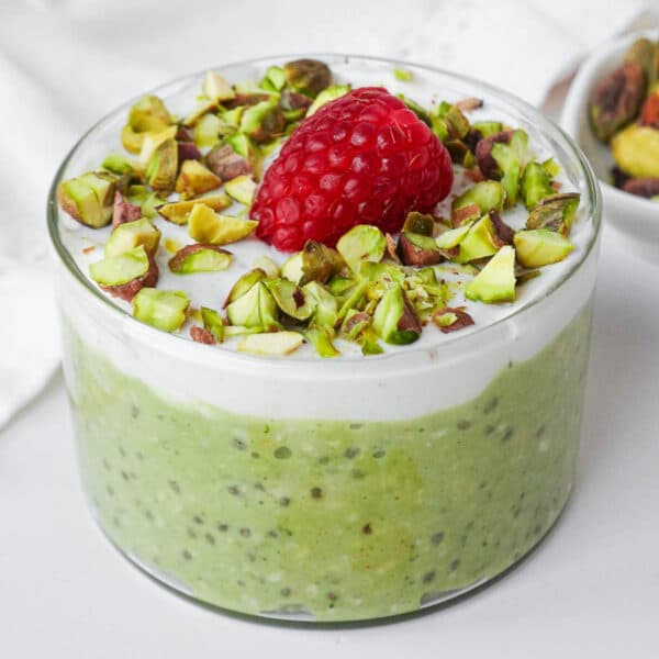Pistachio Overnight Oats with Creamy Pistachio Butter