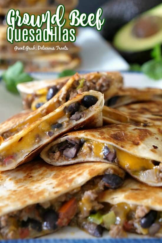 Ground Beef Quesadillas With Seasoned Beef and Melted Cheese