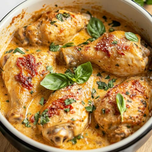 Crockpot Marry Me Chicken with Garlic-Parmesan Sauce and Sun-Dried Tomatoes