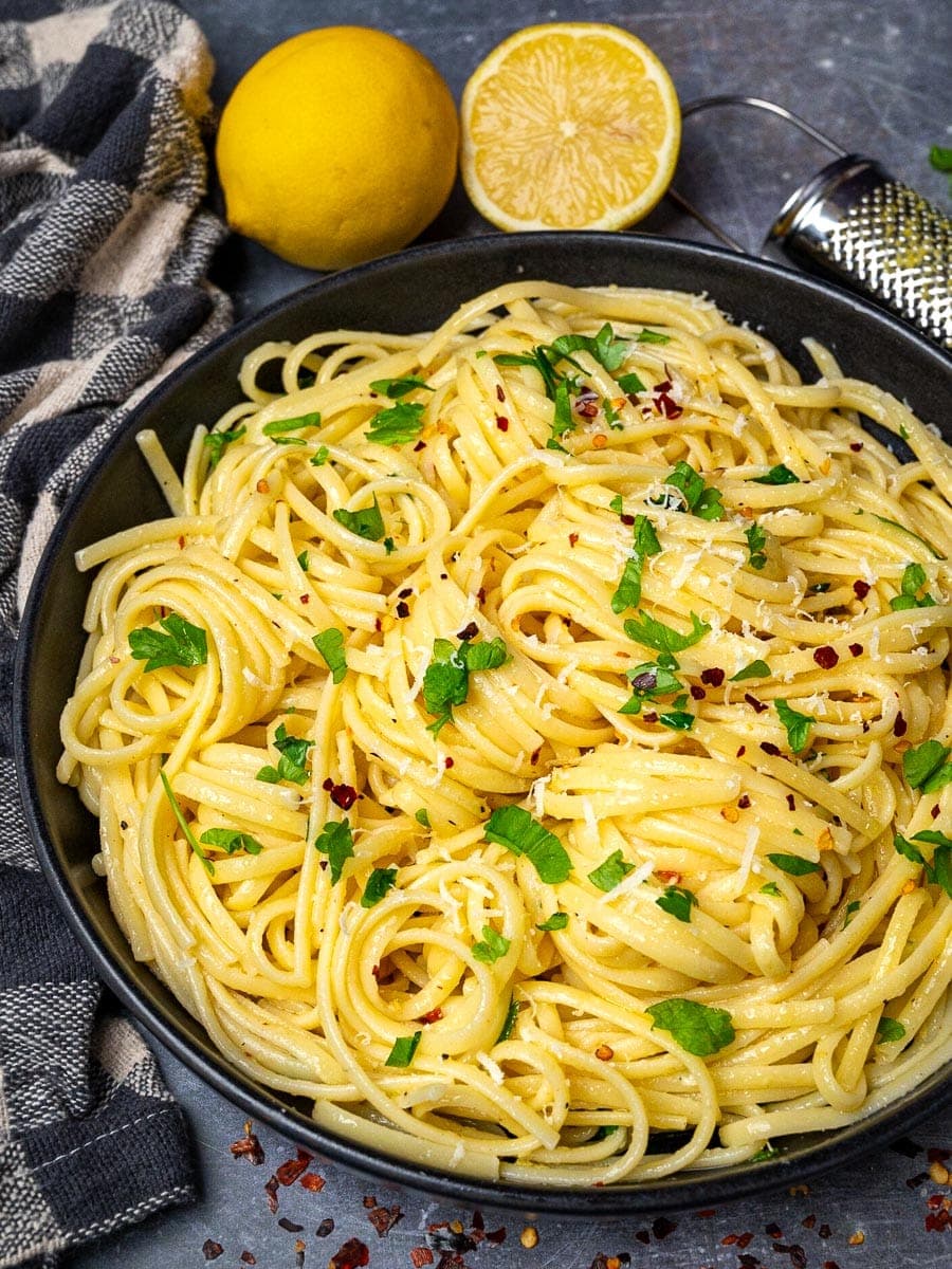 Lemon Butter Garlic Pasta Sauce With Creamy Parmesan and Bright Lemon