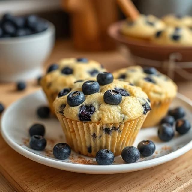 High-Protein Blueberry Cottage Cheese Muffins: Moist, Tender, and Nutritious