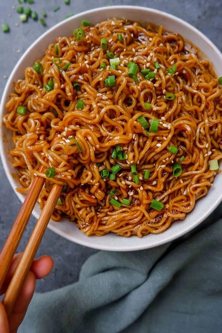 Saucy Vegan Ramen Noodles with Chewy Noodles and Tofu