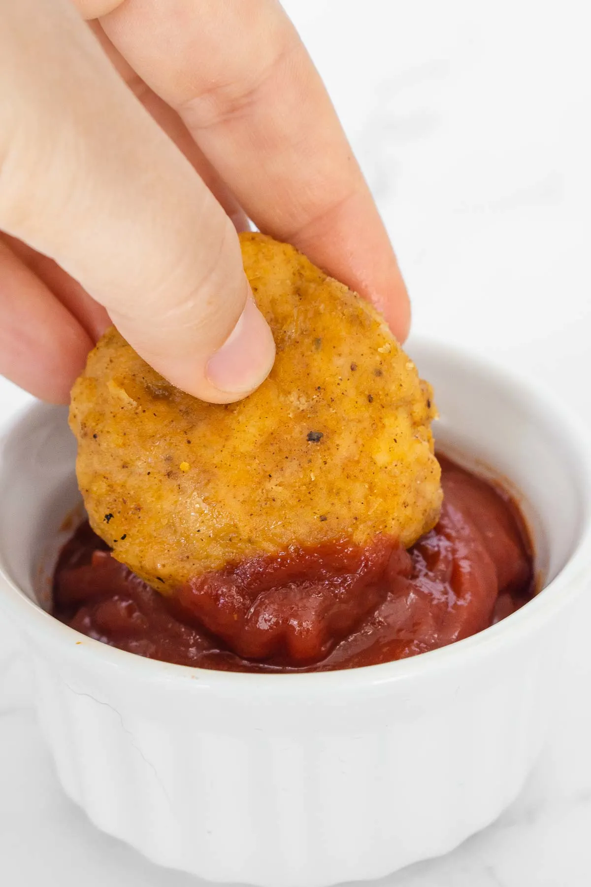 Sweet Potato Chicken Nuggets with Crisp Seasoned Flour Coating