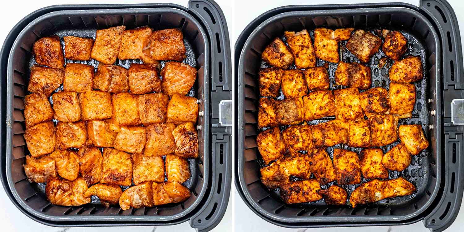 Bang Bang Salmon Bites with Crisp Edges and Sweet-Spicy Sauce