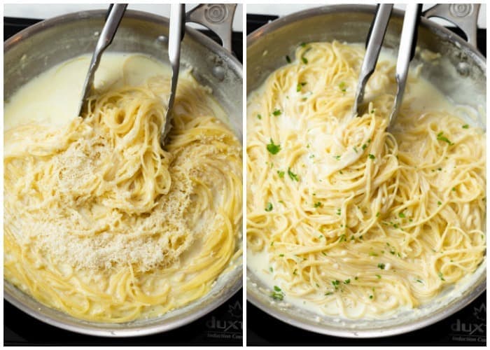 One-Pot Garlic Parmesan Pasta with Buttery Cream Sauce