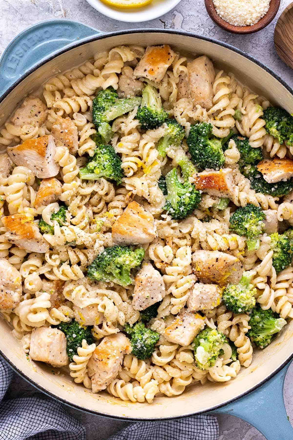 Chicken and Broccoli Pasta with Lemon Parmesan Cream Sauce