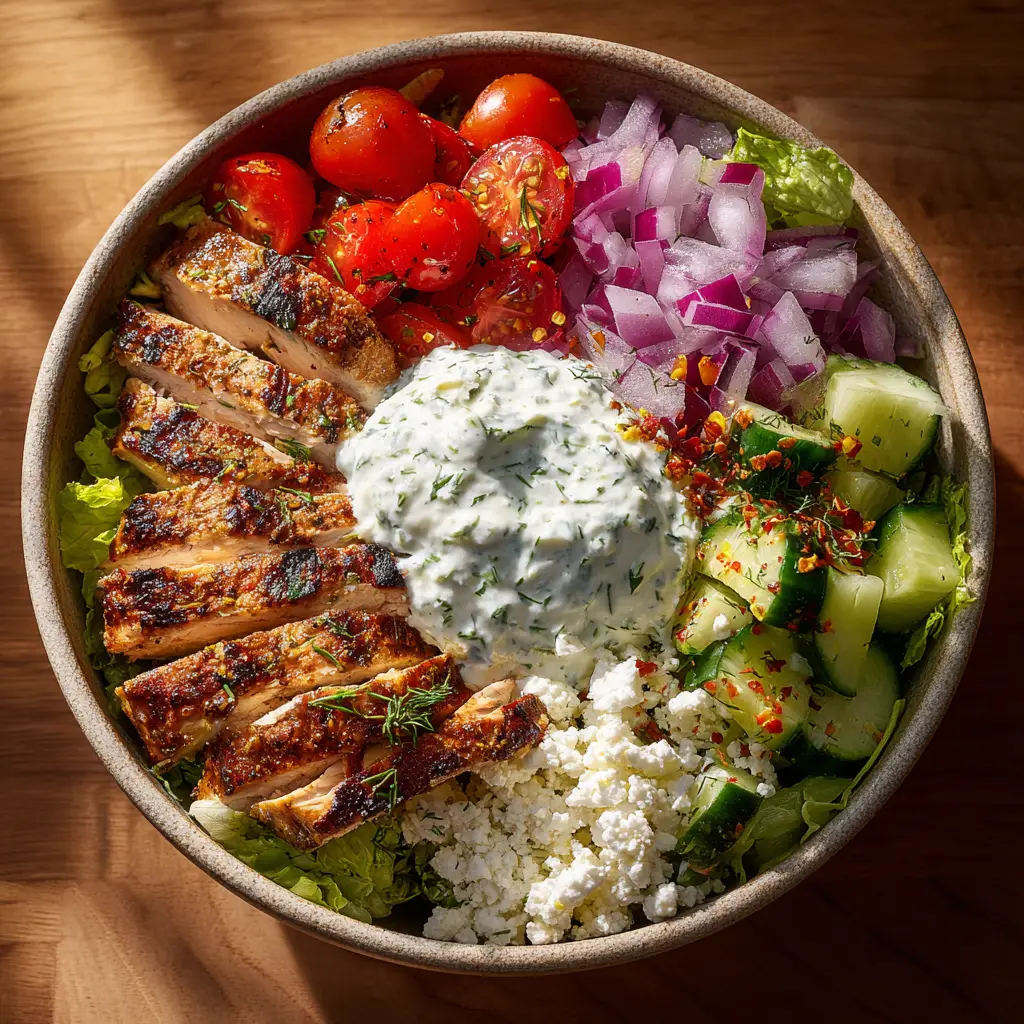 Greek Chicken Bowls with Quinoa and Homemade Tzatziki