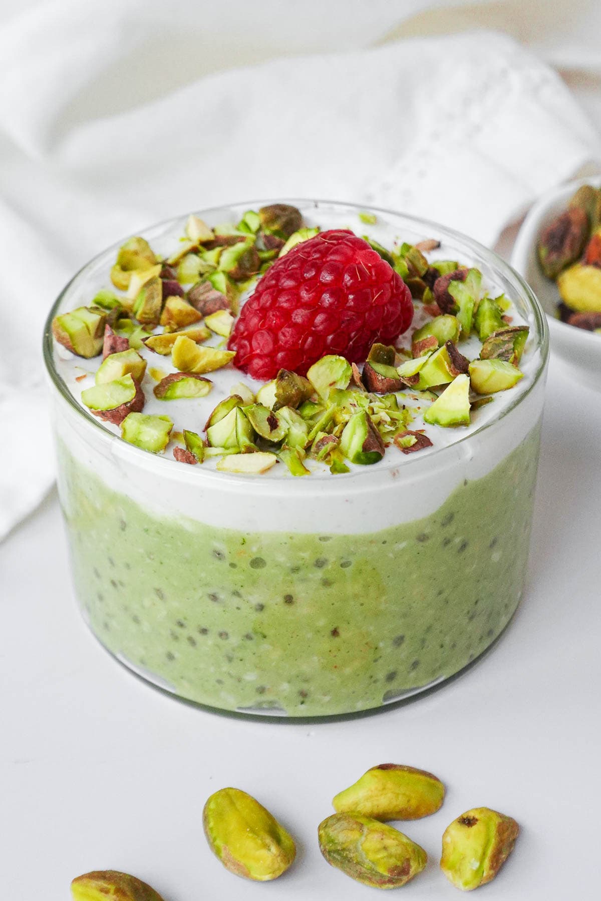Pistachio Overnight Oats with Creamy Pistachio Butter