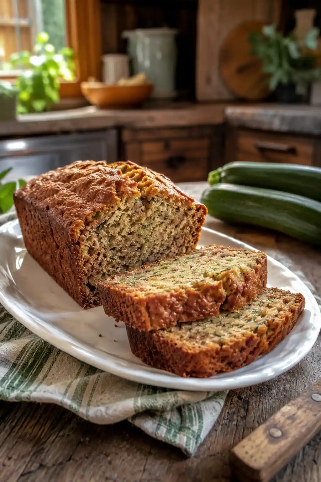 Classic Moist Zucchini Bread with Cinnamon and Optional Walnuts