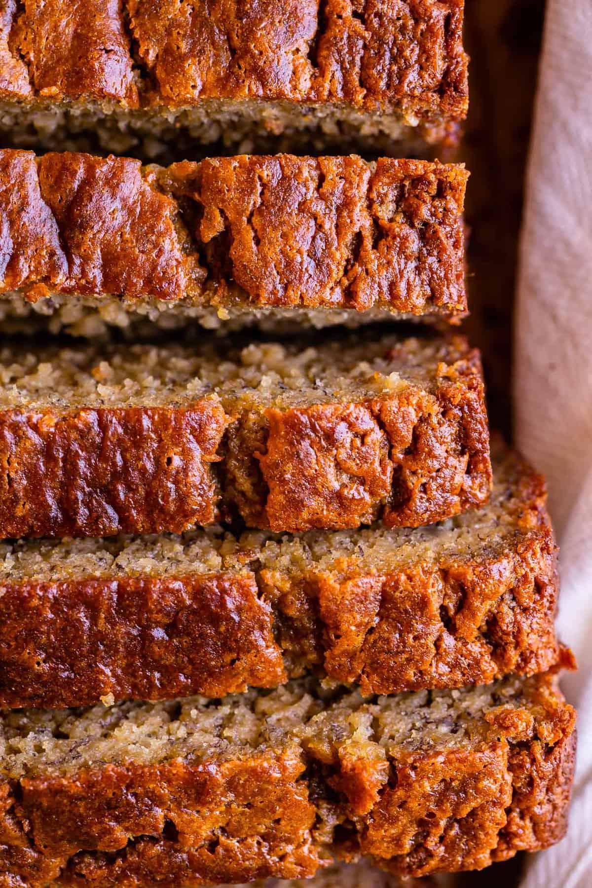 Moist Banana Bread with Sour Cream and a Crackly Top