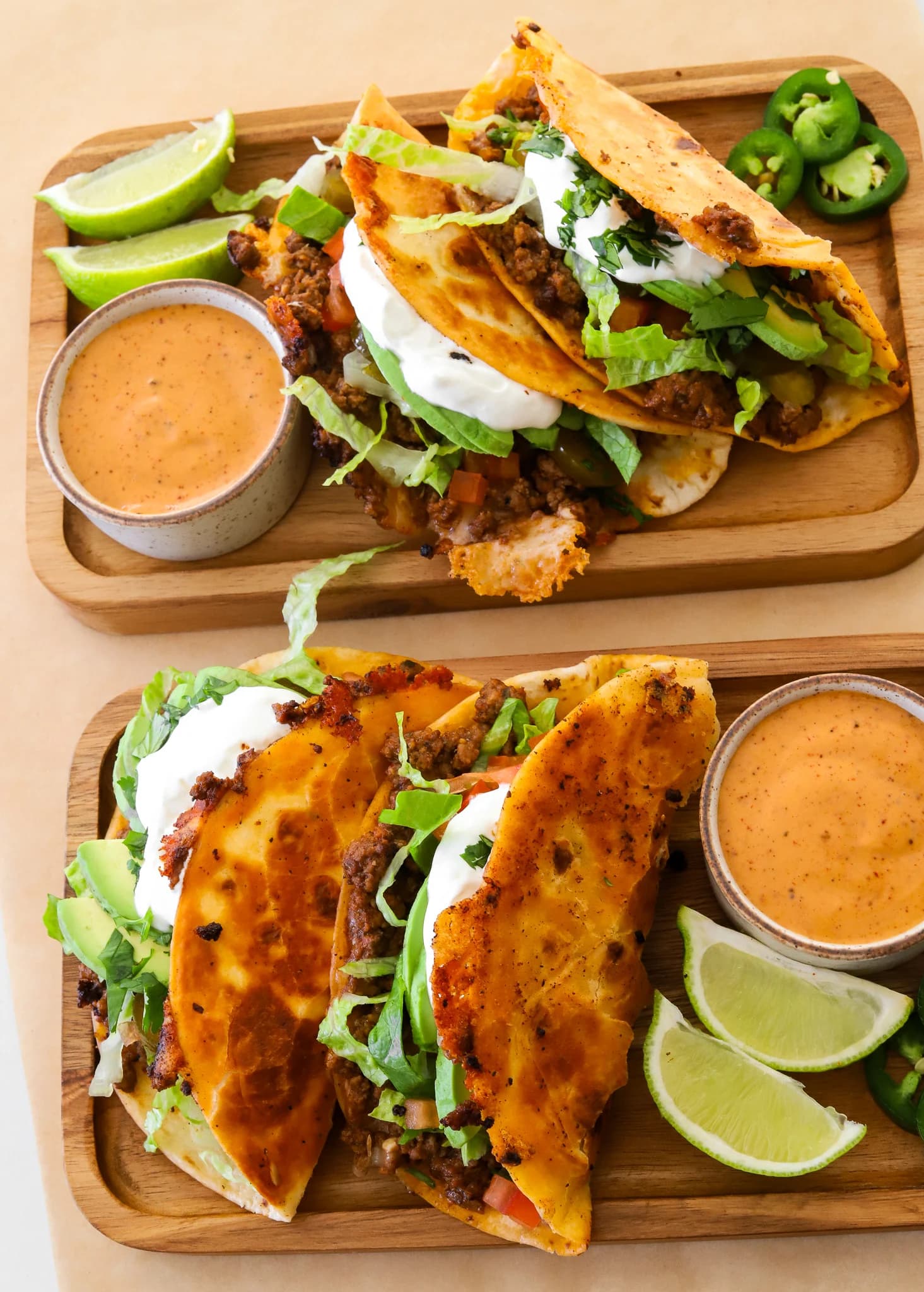 Crispy Cheesy Ground Beef Tacos with Golden Tortillas