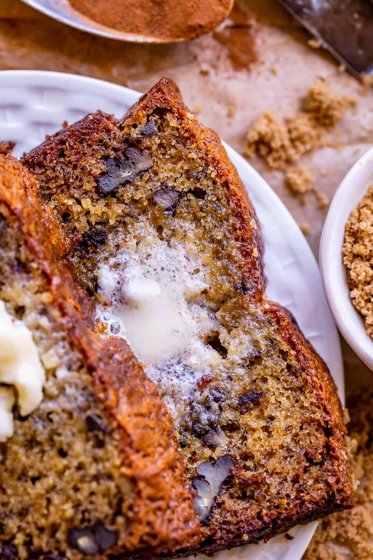 Moist Banana Bread with Sour Cream and a Crackly Top