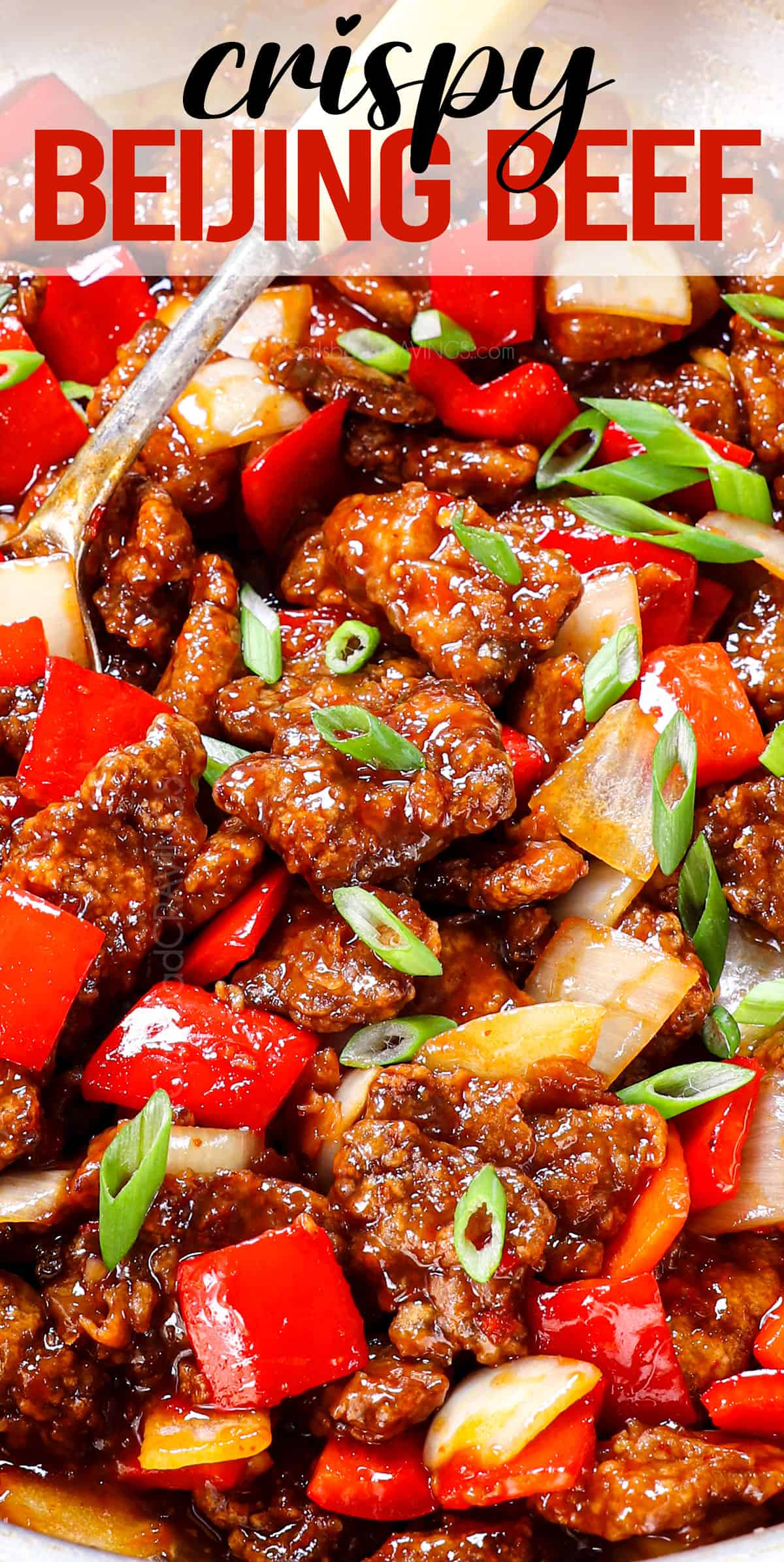 Beijing Beef with Crispy Beef Strips and Sweet Tangy Spicy Sauce