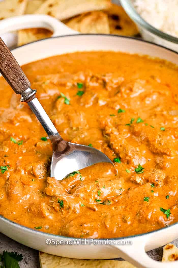 Butter Chicken with Creamy Tomato Sauce and Warm Spices
