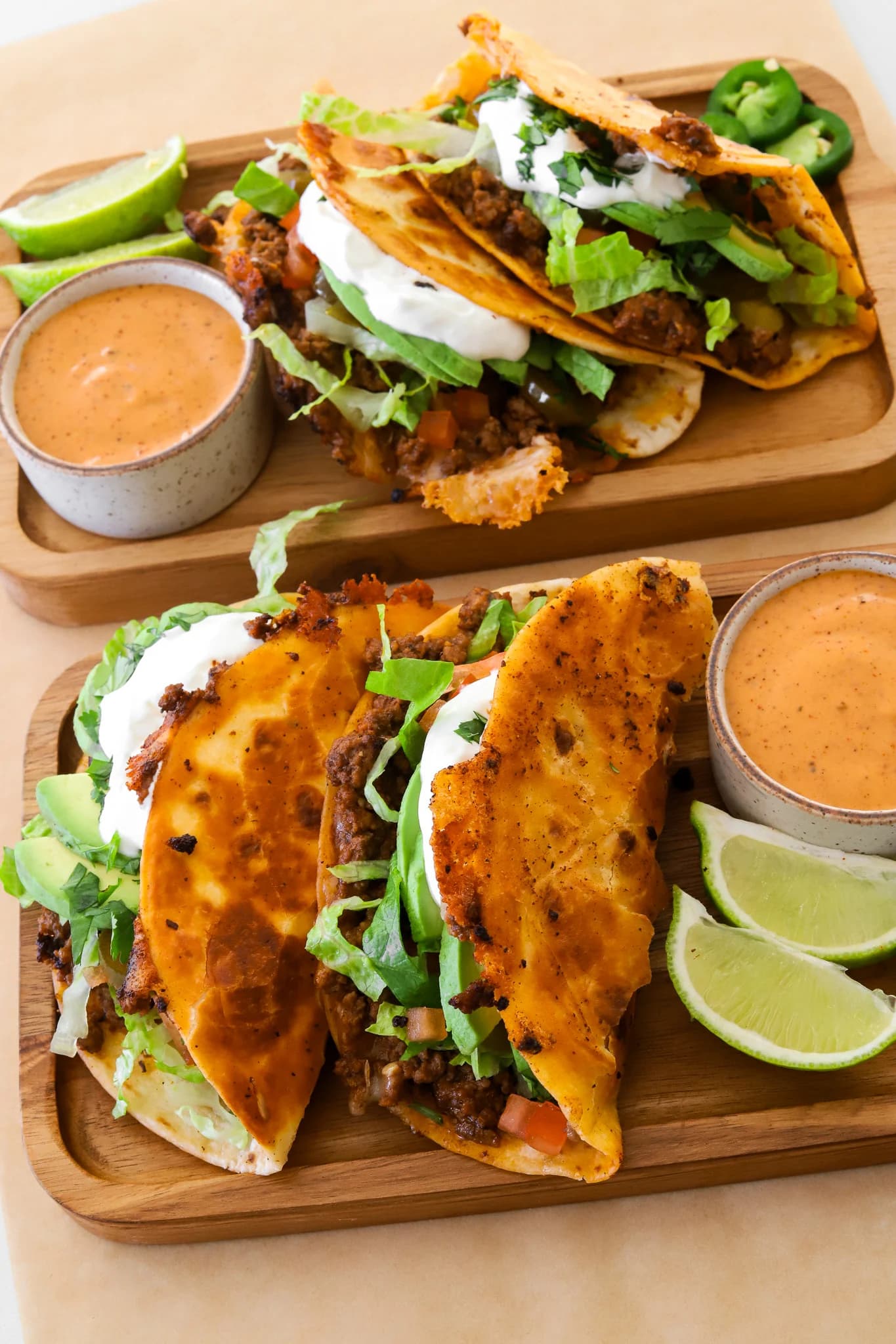 Crispy Cheesy Ground Beef Tacos with Golden Tortillas